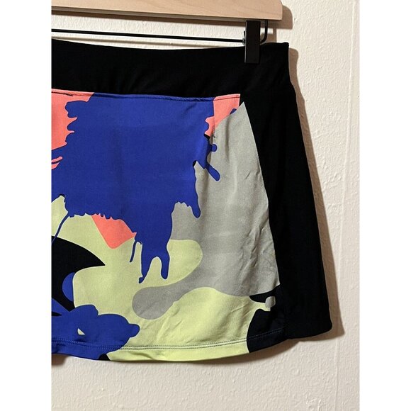 Jamie Sadock Women's Actif Small Pull On Geometric Golf Skort Black Blue Yellow - Picture 6 of 8